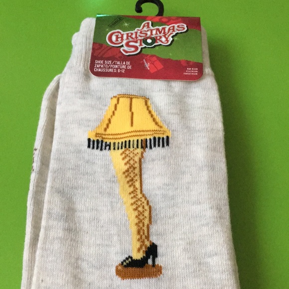 Socks LEG LAMP a Christmas Story movie kitsch fishnet stocking classic NEW - Picture 1 of 6